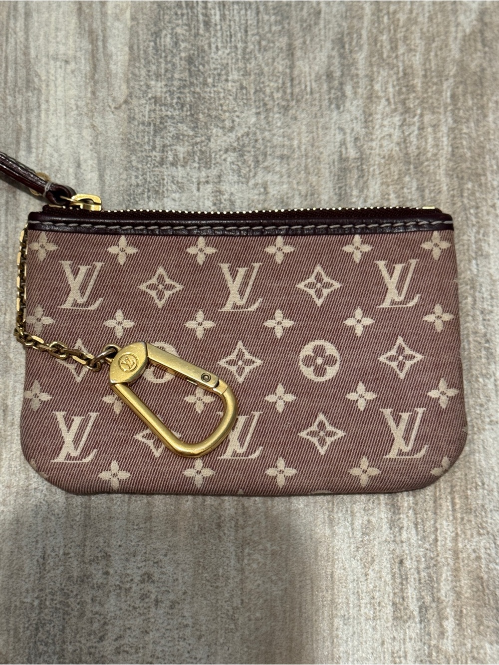 Louis Vuitton Mini Lin Monogram Key Cles Pouch pochette monogram RARE VINTAGE